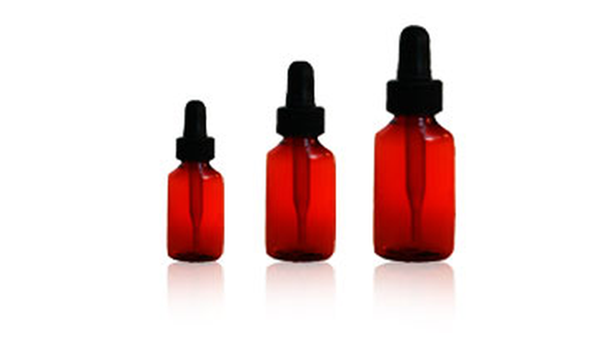 Bottle - Dropper Bottles W/ Pipette - Plastic Amber