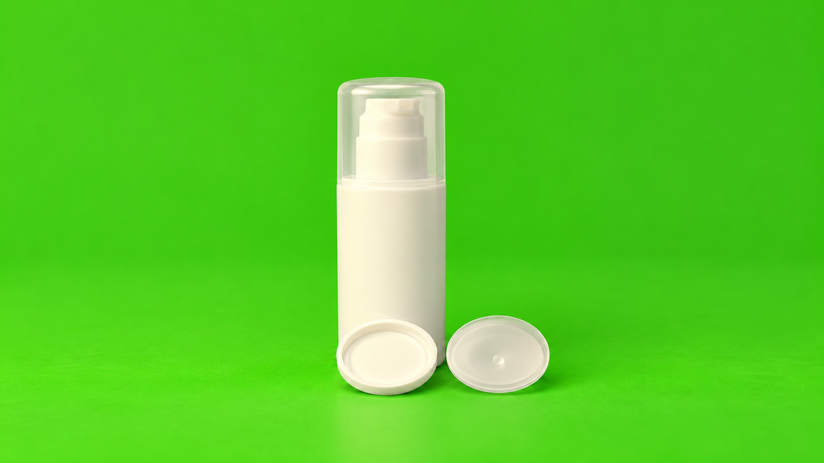 Dispenser - Macro Oval airless pump (100ml or 150ml) w/ piston and bottom plate, dosing 1.5ml/pump
