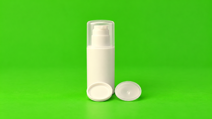 Dispenser - Macro Oval airless pump (100ml or 150ml) w/ piston and bottom plate, dosing 1.5ml/pump