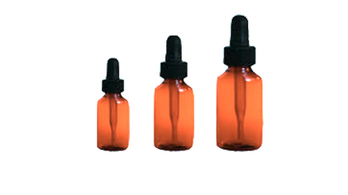 Bottle - Dropper Bottles W/ Pipette - Glass Amber