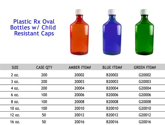 Bottles - Graduated Oval